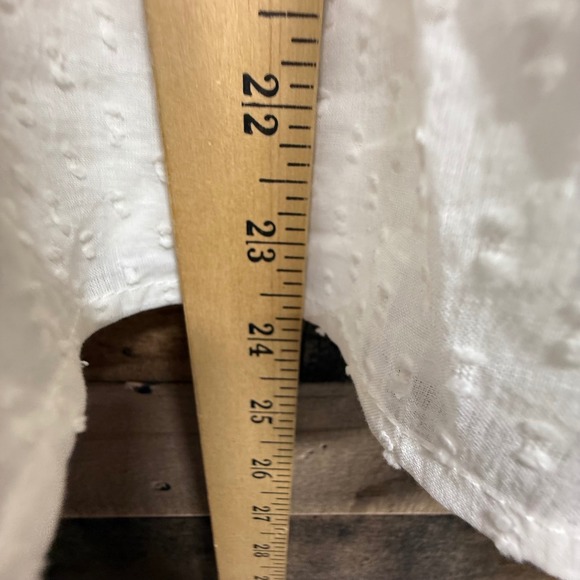 NEW Hello Molly White Textured Mini Dress Puff Sleeve Open Back Party Womens S - Picture 6 of 7